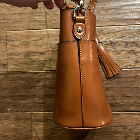 HESHE Brown Shoulder Purse - Picture 7 of 11